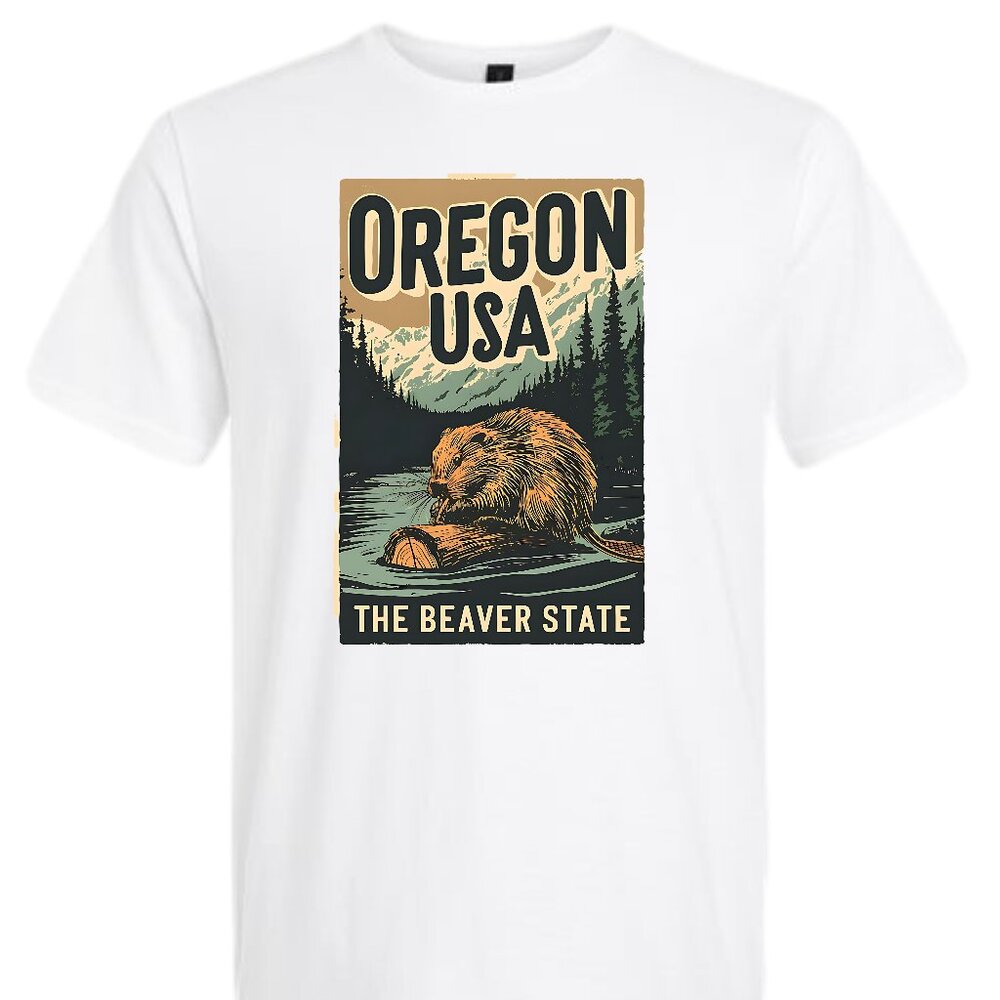 Oregon USA The Beaver State Short Sleeve T-Shirt